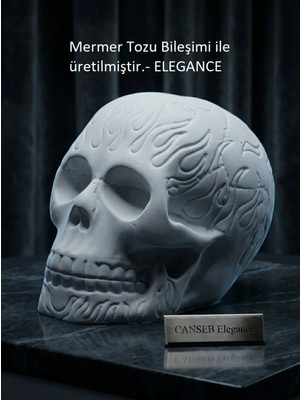 Canseb Elegance 10CM Alev Desenli Kuru Kafa Heykeli