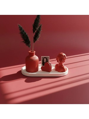 Canseb Elegance 4'lü Fotoğraf Tutuculu & Vazolu Set - Ekonomik Seri - Decor - Pinterest - Bohem - Iskandinav Tarzı - Vazo - Dekoratif Vazo - Obje - Biblo - Heykel - Hediyelik - Dekor Obje