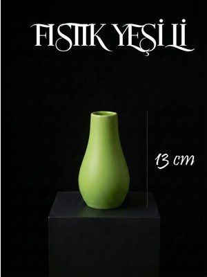 Canseb Elegance Premium - Kendinden Kokulu - 13CM Boyunda - Dekoratif Kuru Çiçek Vazosu - El Boyaması Işçilik