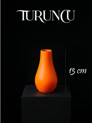 Canseb Elegance Premium - Kendinden Kokulu - 13CM Boyunda - Dekoratif Kuru Çiçek Vazosu - El Boyaması Işçilik