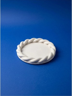 Canseb Elegance 14X14 cm Dekoratif Yuvarlak Tabak Sunumluk Tepsi