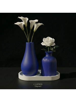 Canseb Elegance 3lü Premium Avangard - Vazo Set - Özel Işçilik - Lüks Tasarım