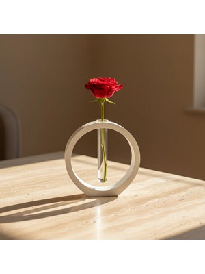 Canseb Elegance 14 cm | Premium Pampas Çiçek Gül Çiçekler Için Vazo | Tüp Dahil Değildir