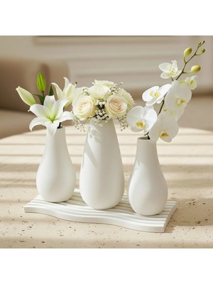 Canseb Elegance 4'lü Lüks Vazo Seti - Premium Set - Dekoratif Set - Pinterest - Bohem - Iskandinav Tarzı - Vazo - Dekoratif Vazo - Obje - Biblo - Heykel - Hediyelik - Dekor Obje