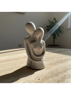 Canseb Elegance 10CM | Gri Sevgili Heykel - Premium - Decor - Pinterest - Bohem - Iskandinav Tarzı - Vazo - Dekoratif Vazo - Obje - Biblo - Heykel - Hediyelik - Dekor Obje