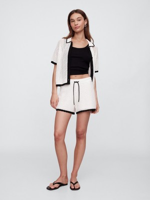 Gap Kadın Beyaz Pull-On Triko Şort