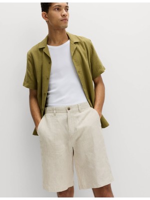 Marks & Spencer Keten Chino Şort