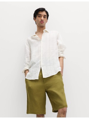 Marks & Spencer Keten Chino Şort