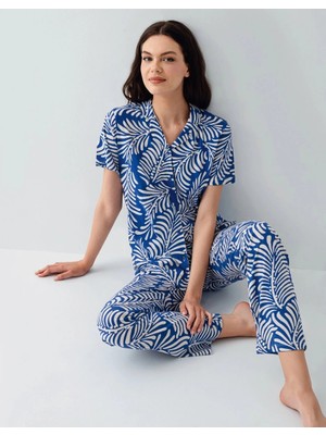Çamaşır Kenti Arnetta 3607-S Kadın Gömlek Pijama Takım