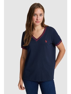 U.s. Polo Assn. Kadın Lacivert Tişört Basic 50323449-VR033
