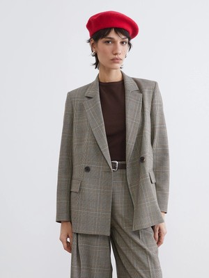 Lc Waikiki Yeni Sezon Ekose Kadın Blazer Ceket