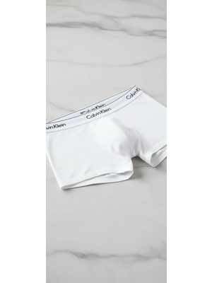Calvin Klein Erkek 3'lü Trunk Boxer Seti Renkli Pamuklu Esnek Düşük Bel Tasarım