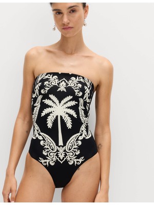 Marks & Spencer Desenli Bandeau Mayo