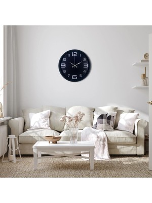 Dinç Store 44 Siyah Modern 36 cm Duvar Saati