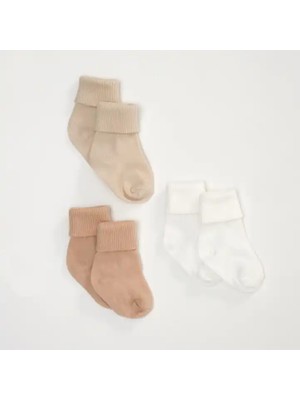 Tiny Lamb Yenidoğan Kız Bebek Çorabı - 3'lü Paket | Kız Çorap