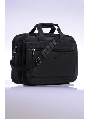 Ççs 71243 Siyah Kumaş Laptop Bölmeli Evrak Çantası