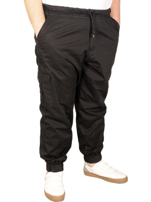 ModeXL Büyük Beden Erkek Keten Kargo Jogger Valencia 21911 Lacivert