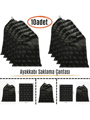 SLC Marketim Ayakkabı Saklama Çantası Askılı Dolap Çekmece Düzenleyici Seyahat Çantası Hurcu 10 Adet