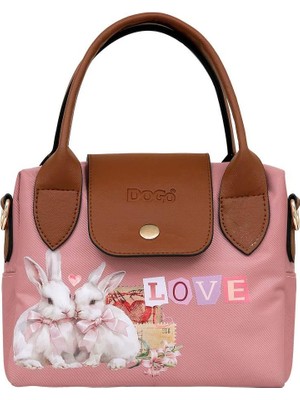 Dogo Kadın Vegan Bej Medium El Çantası - Bunny Love Tasarım