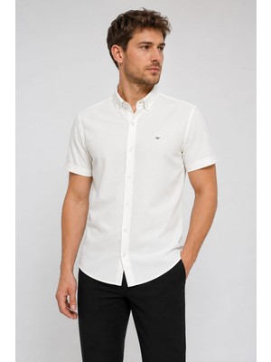 Classics Men Reeport Likralı Kısa Kol Slim Fit Erkek Gömlek - 7741