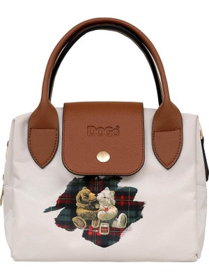 Dogo Kadın Vegan Krem Medium El Çantası - Teddy Bear Tasarım