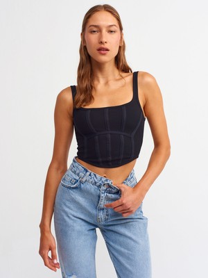 Dilvin 3793 Korse Top-Siyah