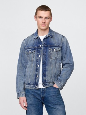 Gap Erkek Mavi Klasik İkon Denim Ceket