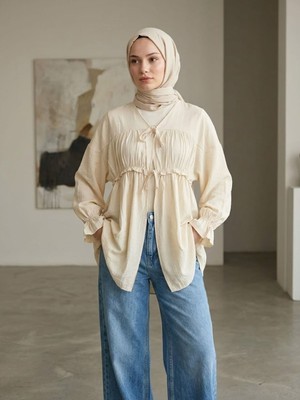 Foremia Büzgülü Bağlamalı Tunik-Taş -