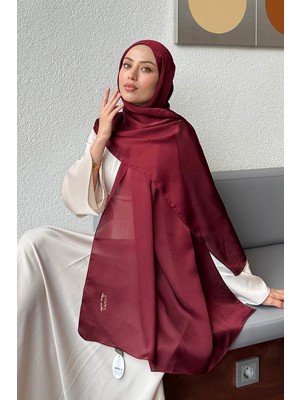 Lamelif Janjan Şal Koyu Bordo