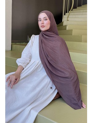 Lamelif Organic Premium Şal Kahverengi