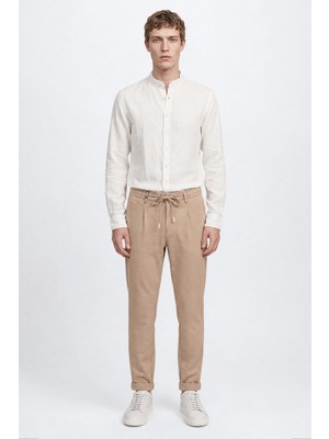 Altınyıldız Classics 360 Her Yöne Esneyen Pamuklu Slim Fit Dar Kesim Beli Bağlamalı Yan Cepli Casual Pantolon