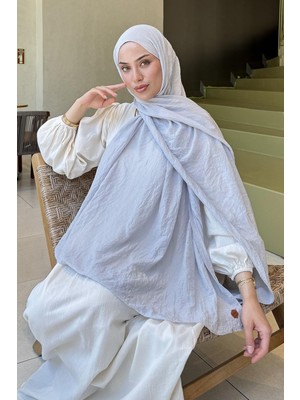 Lamelif Organic Premium Şal Gümüş Gri