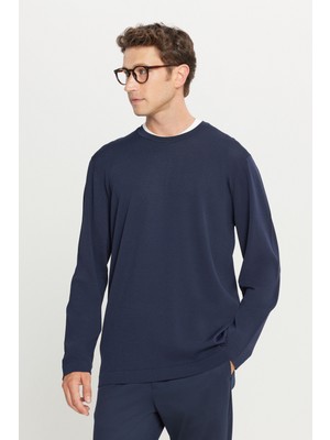 Altınyıldız Classics Standart Fit Normal Kesim Bisiklet Yaka Triko Basic Kazak