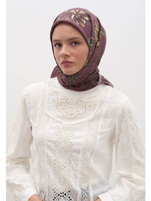 Fresh Scarfs Gisele Desen Pamuklu Viskon Eşarp Gülkurusu