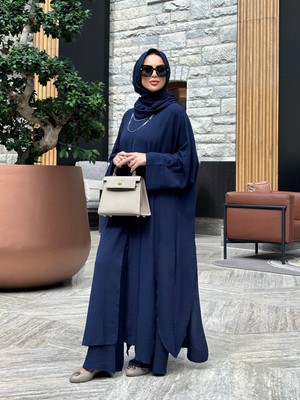 Sevanna Venedik Yırtmaç Detaylıtunik & Pantolon Takım