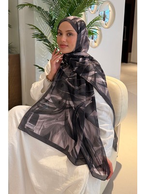 Lamelif Brush Desen Soft Şal Antrasit