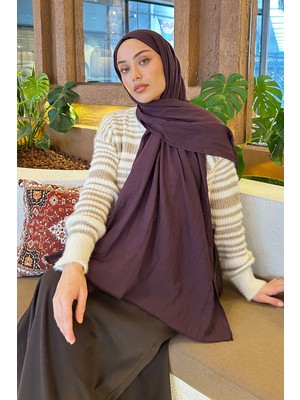 Lamelif Organic Premium Şal Koyu Mor