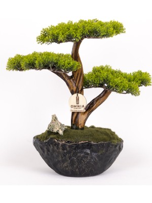 Omnia Concept Calipso Bonsai-6 Masaüstü Kullanıma Uygun Mini Yapay Bonsai Ağacı - 30X40 cm