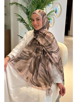 Lamelif Brush Desen Soft Şal Bej
