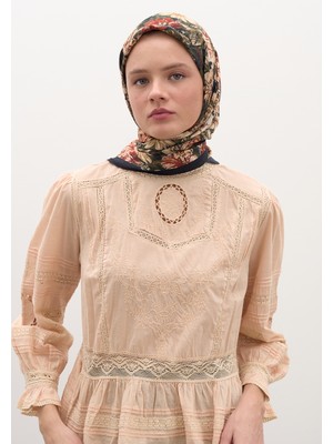 Fresh Scarfs Judith Desen Pamuklu Viskon Eşarp Siyah