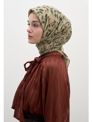 Fresh Scarfs Leana Desen Pamuklu Viskon Eşarp Çağla