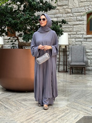 Sevanna Venedik Yırtmaç Detaylıtunik & Pantolon Takım