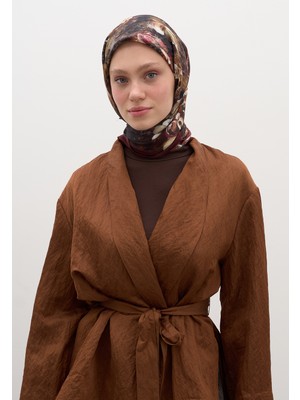 Fresh Scarfs Madeleine Desen Pamuklu Viskon Eşarp Bordo