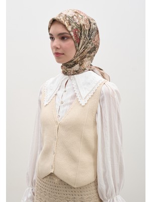 Fresh Scarfs Judith Desen Pamuklu Viskon Eşarp Bej