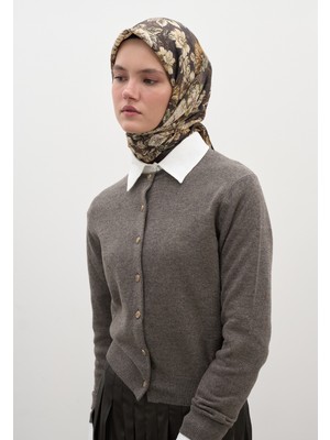 Fresh Scarfs Judith Desen Pamuklu Viskon Eşarp Kahve