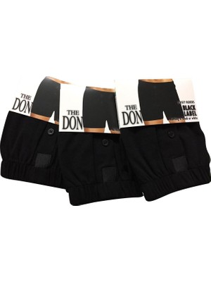 The Don Siyah Renk 3'lü Jersey Penye Boxer