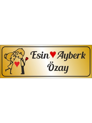 Outdoor One Metal Kapı İsimliği Gold 0002