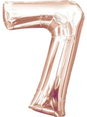 Parti Adresi Rakam Folyo Balon 7 Rose Gold Renk 100 Cm - 40"