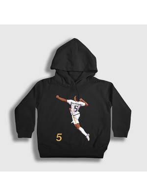 Presmono Unisex Çocuk Siyah Jude Bellingham Goal Futbol Kapüşonlu Sweatshirt