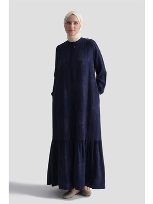 Armine Fırfırlı Basic Ferace Lacivert